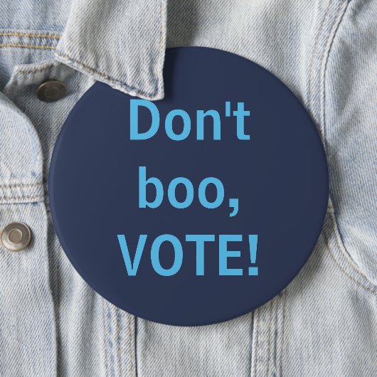 Boo, stem! ronde button 6,0 cm (In situ)