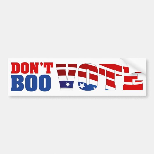Boo-stemmen niet bumpersticker (Voorkant)