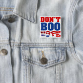 Boo-stemmen niet vierkante button 5,1 cm (In situ)