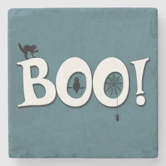 Boo. Stenen Onderzetter (Voorkant)