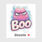 Boo Sticker | Schattigee Grumpy Ghost Decal | Funn (Vel)