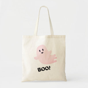 Boo Sweet Pink Ghost Halloween Tote Bag