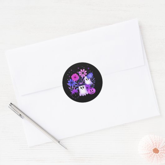 Boo-tanische dromen ronde sticker (Envelop)