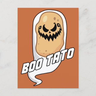 Boo-Tato Spooky Potato Food Halloween Briefkaart