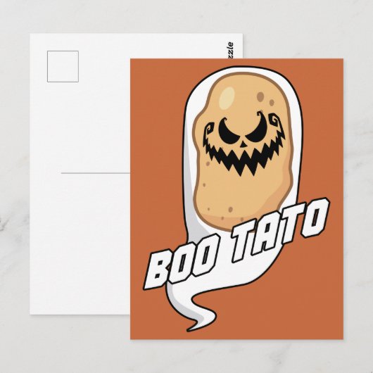 Boo-Tato Spooky Potato Food Halloween Briefkaart (Voorkant / Achterkant)