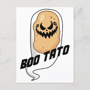 Boo-Tato Spooky Potato Food Halloween Briefkaart