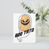 Boo-Tato Spooky Potato Food Halloween Briefkaart (Staand voorkant)