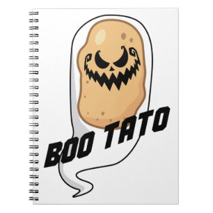 Boo-Tato Spooky Potato Food Halloween Notitieboek
