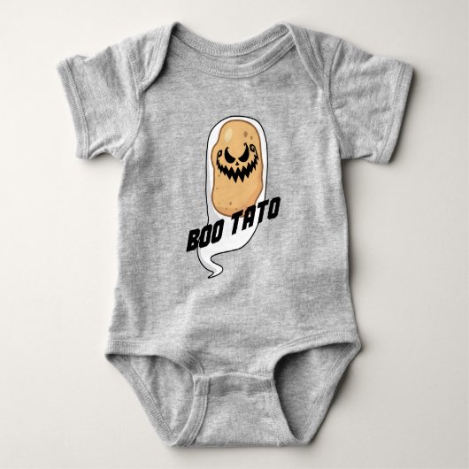 Boo-Tato Spooky Potato Food Halloween Romper (Voorkant)