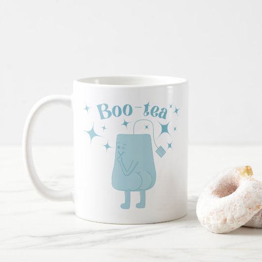 Boo-tea Booty Funny Tea Ceramic Mok 11oz (Met donut)