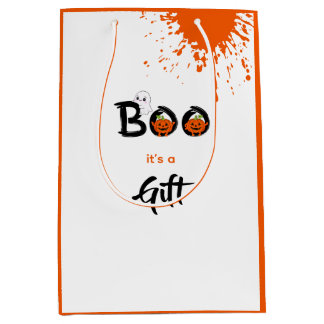 Boo team grappige Halloween Medium Cadeauzakje
