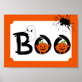 Boo team grappige Halloween Poster