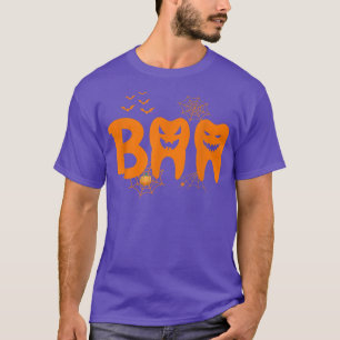 Boo Teeth Ghost Pumpkin Witch Cute Dental Hwee T-shirt