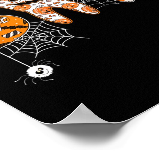 Boo Teeth Pumpkin Dentist Dental Hygienist Hwe Poster (Hoek)