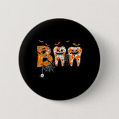 Boo Teeth Pumpkin Dentist Dental Hygienist Hwe Ronde Button 5,7 Cm (Voorkant)
