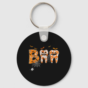 Boo Teeth Pumpkin Dentist Dental Hygienist Hwe Sleutelhanger