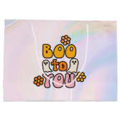 Boo tegen jou Cute Halloween Groot Cadeauzakje (Achterkant)