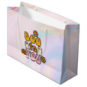 Boo tegen jou Cute Halloween Groot Cadeauzakje (Voorkant Gekanteld)