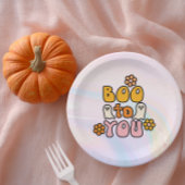 Boo tegen jou Cute Halloween Papieren Bordje
