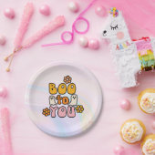 Boo tegen jou Cute Halloween Papieren Bordje (Feest)