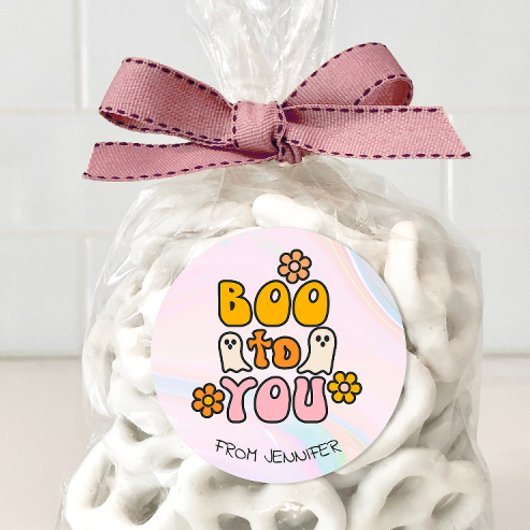 Boo tegen jou Cute Halloween Ronde Sticker