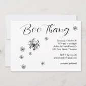 Boo Thang Creepy Spinnen Halloween Party Kaart (Voorkant)