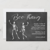 Boo Thang Dancing Skeletten bewolkt Halloween Part Kaart (Voorkant)