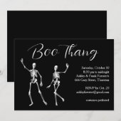 Boo Thang Dansende Skeletten Halloween Party Kaart (Voorkant / Achterkant)