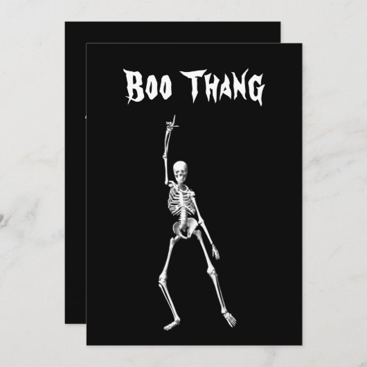 Boo Thang Halloween Uitnodiging (Voorkant / Achterkant)