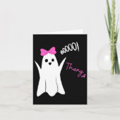 Boo Thang Thing Ghost Pink Bow Schattige voor Hall Kaart (Voorkant)
