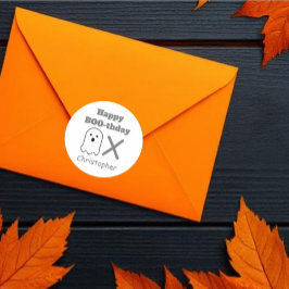 BOO-thday Ghost Ronde Sticker