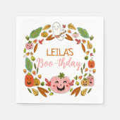 Boo-thday Halloween Pink Birthday Party Servet (Voorkant)