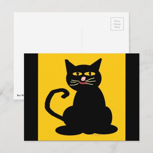 Boo The Cat Briefkaart (Voorkant / Achterkant)