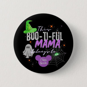 Boo-ti-ful Mama Pin Aangepaste Halloween Gift Ronde Button 5,7 Cm