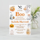 Boo-tiful Baby on the Way – Halloween Baby Shower Kaart (Staand voorkant)