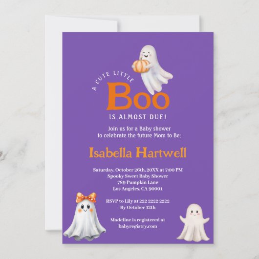 Boo-tiful Baby op de weg - Halloween Baby shower Kaart (Voorkant)