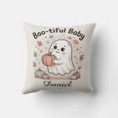 Boo-tiful Baby Schattige Ghost Halloween Kussen (Achterkant)