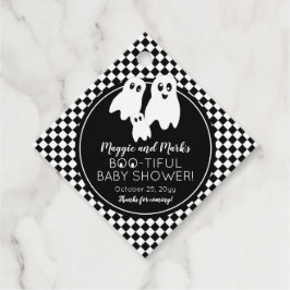 BOO - TIFUL Baby shower BW Halloween Dank je Bedankjes Labels