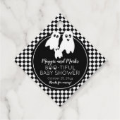 BOO - TIFUL Baby shower BW Halloween Dank je Bedankjes Labels (Voorkant)