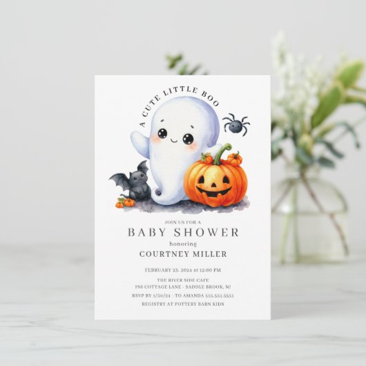 Boo-tiful Baby shower Uitnodiging (Staand voorkant)
