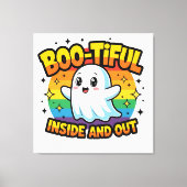 Boo-tiful binnen en buiten canvas afdruk (Voorkant)