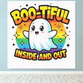 Boo-tiful binnen en buiten canvas afdruk (Insitu (Houten vloer))
