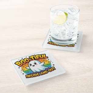 Boo-tiful binnen en buiten glazen onderzetter
