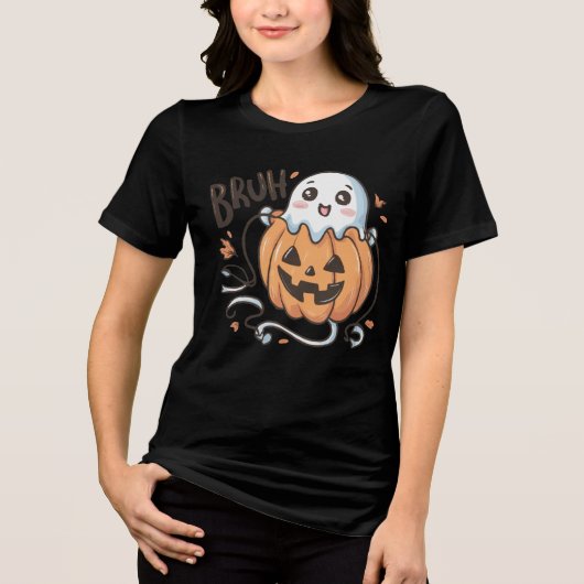 BOO-tiful BRUH! Tri-Blend Shirt (Voorkant)