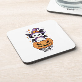Boo-tiful Chaos | Vleermuizen, Petten en pompoenen Bier Onderzetter