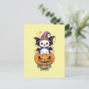 Boo-tiful Chaos Vleermuizen, Petten en pompoenen Feestdagenkaart