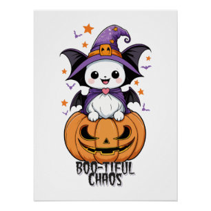 Boo-tiful Chaos Vleermuizen, Petten en pompoenen Perfect Poster