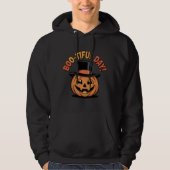 Boo-tiful Day Pumpkin met hoge hoed Hoodie (Voorkant)