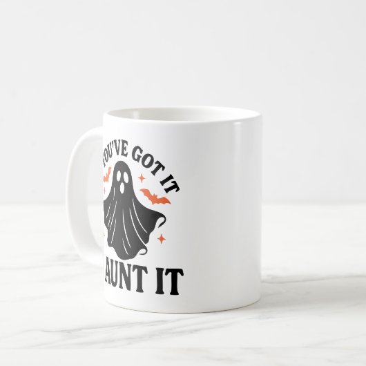 Boo-tiful en Booked, Halloween Ghost, Bats, Stars Koffiemok (Voorkant links)