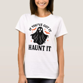 Boo-tiful en Volgeboekt, Halloween Geest, Vleermui T-shirt
